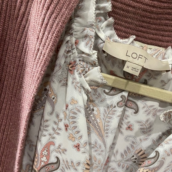 Loft blouse and sweater vest set - Picture 2 of 5